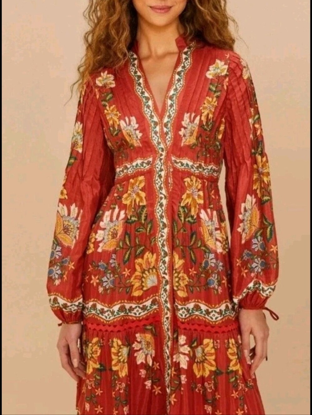 Farm Rio Red Garden Delight Mididress - Picture 4 of 6